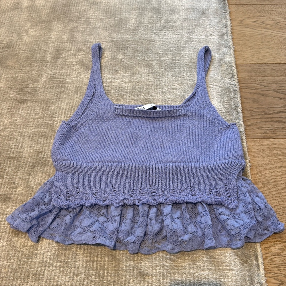 Zara Cropped Knitted Top